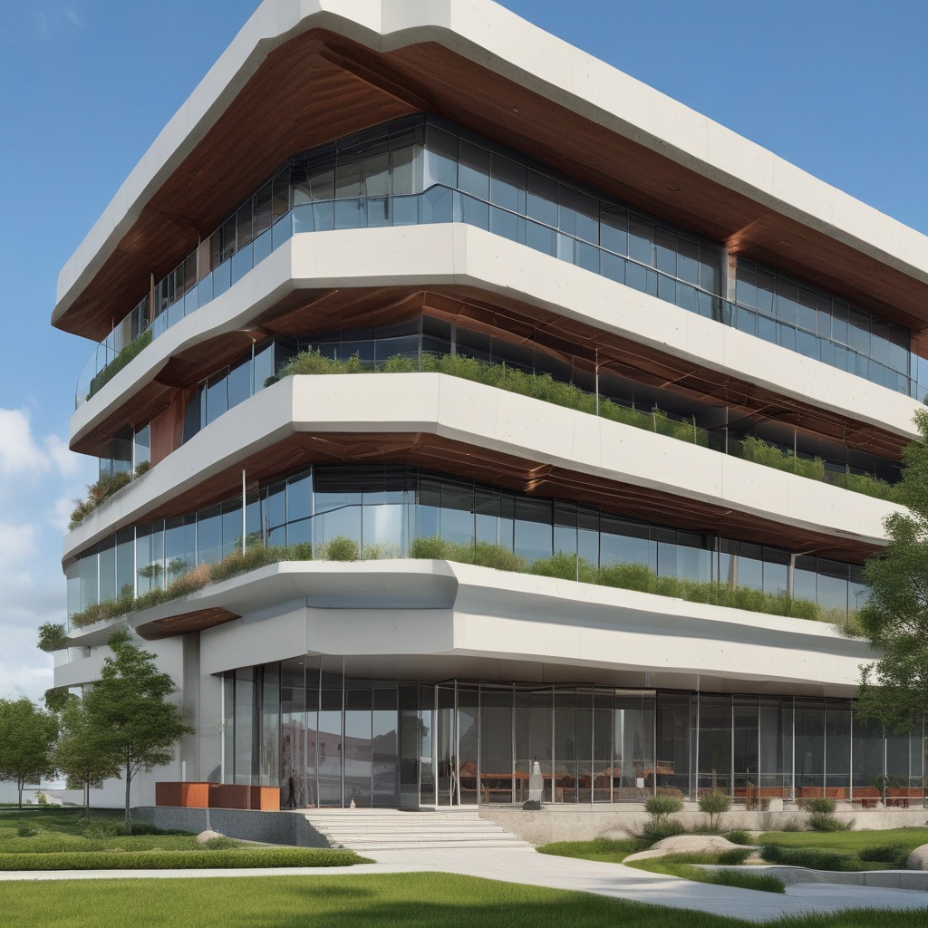 Eco-Smart Office Complex architectural project